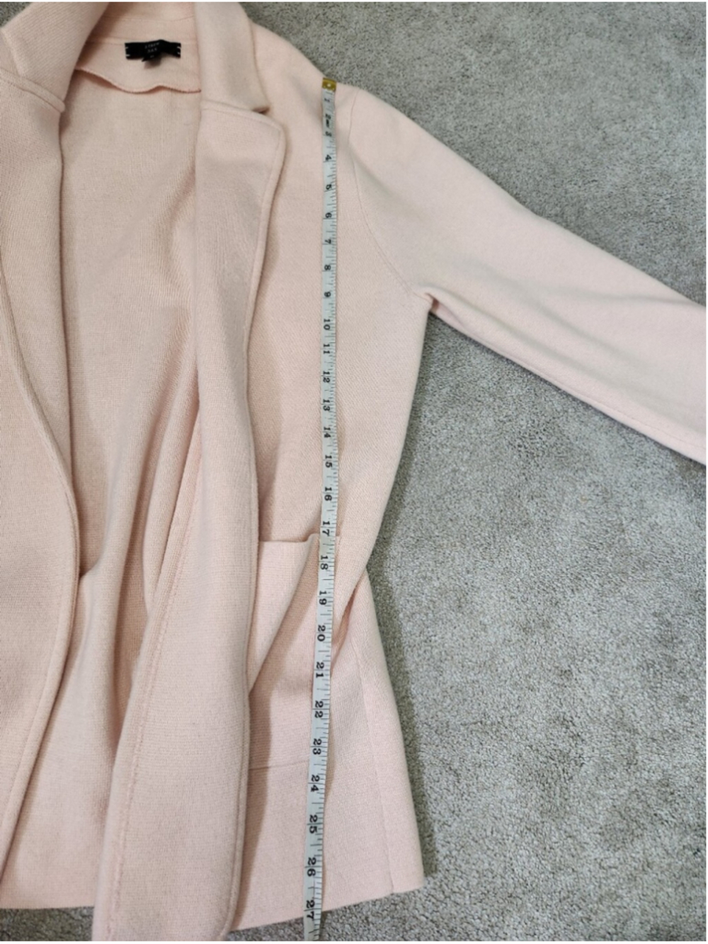 J Crew 365 Wool Cotton Blend Pink Knit Blazer Jacket Sz M Professional Preppy - Picture 10 of 11